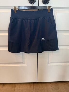 Adidas Dark Blue Athletic Skort with Built-In Shorts